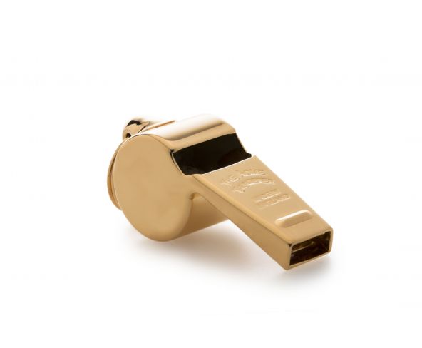 Acme Thunderer Large Gold Plated Whistle 